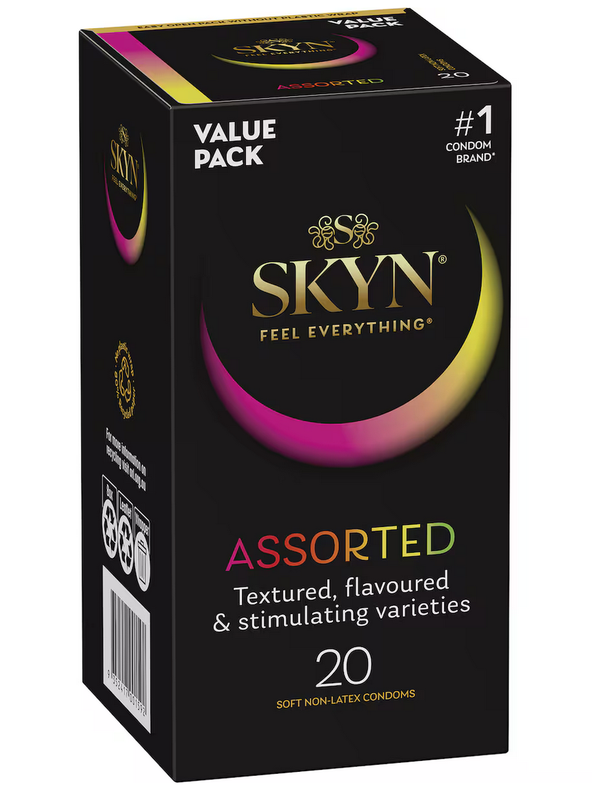 SKYN Assorted Condoms + Durex/SKYN Lubricant Package